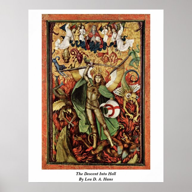 Póster El Descenso Al Infierno Por Leu D. A. Hans (Frente)