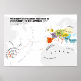 Póster El descubrimiento de América según Colón
