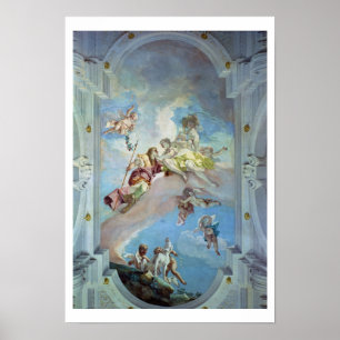 Póster El desfile de Venus desde Adonis, 1707-08 (fresco)