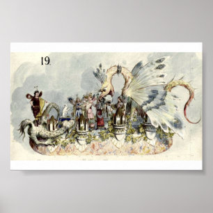 Póster El desfile del Proteo del Gato Blanco de 1900