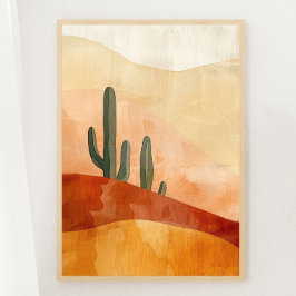 Póster El desierto de Boho Tranquilo Imprimir 1 de 3 Post