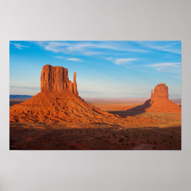 Póster El desierto de Utah en Monument Valley se mezcla e (Frente)