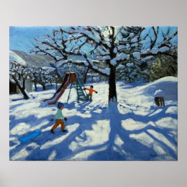 Póster El deslizamiento en invierno Bourg St Moritz (Frente)