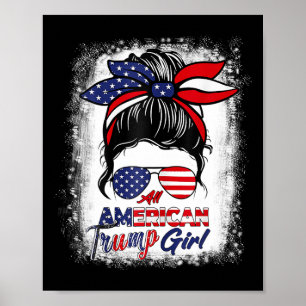 Póster El Desordenado Bun Pro Trum, Chica Estadounidense 