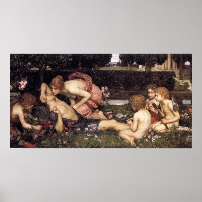 Póster El despertar de Adonis, por J W Waterhouse - 1899 (Frente)