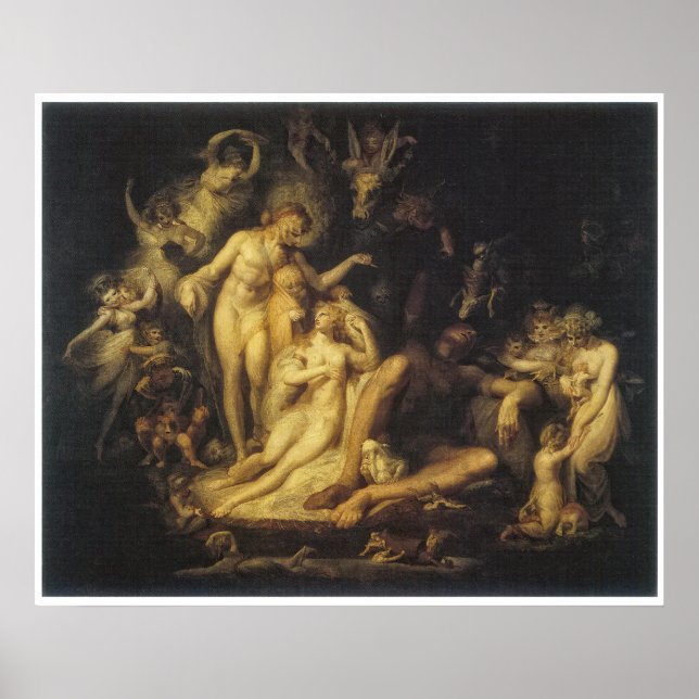 Póster El despertar de Titania por Henry Fuseli (Frente)