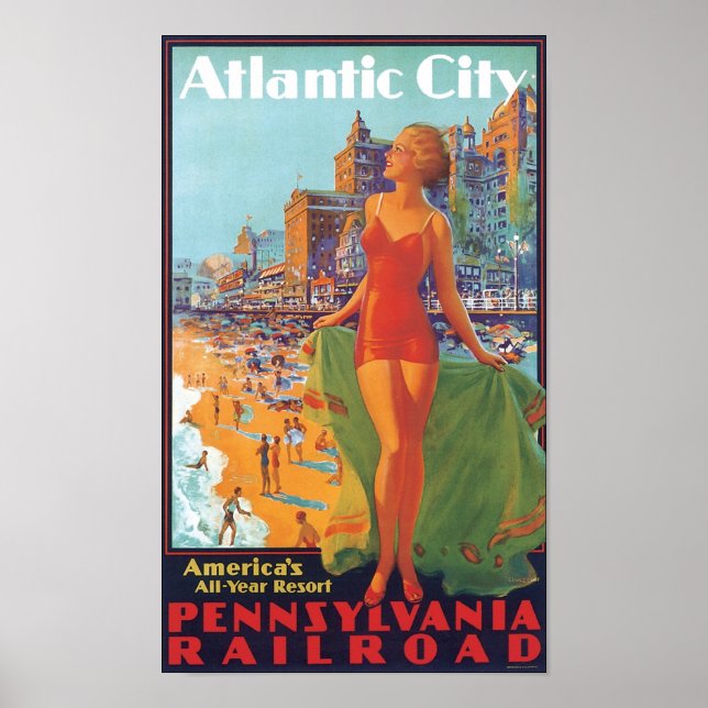 Póster El destino de todo el año de Atlantic City (Frente)