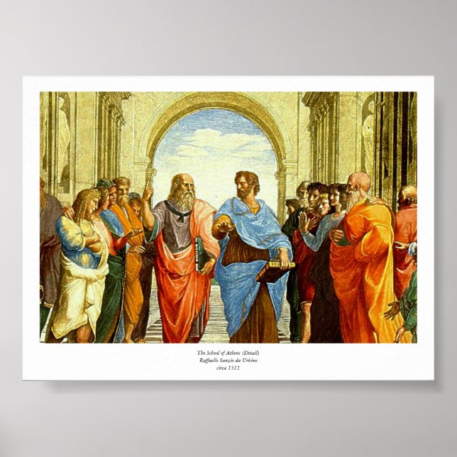 Póster El detalle de Raphael "La escuela de Atenas", alre (Frente)