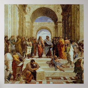 Póster El detalle de Raphael "La escuela de Atenas", alre