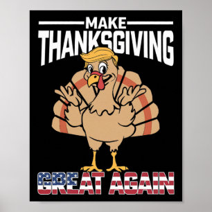 Póster El día de Acción de Gracias Trump hace que el día