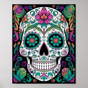 Póster El Día De La Calavera Del Azúcar