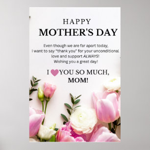 PÓSTER EL DÍA DE LA MADRE (LEJOS) SALUDOS EN LÍNEA + POST
