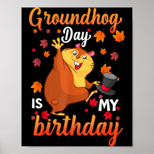 Póster El Día de la Marmota es mi cumpleaños 2 de febrero