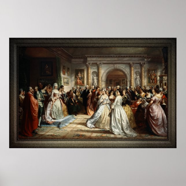 Póster El día de la recepción de Lady Washington, por D.  (Frente)