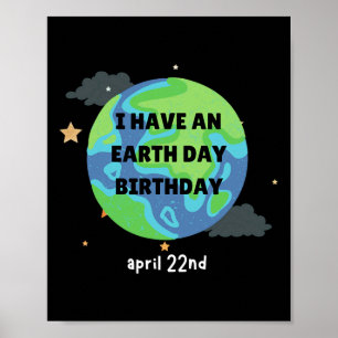 Póster El Día De La Tierra Es Mi Cumpleaños Fiesta Del Me