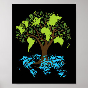 Póster El Día de la Tierra Regalos Ecología Ciencia Ambie