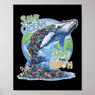 Póster El Día de la Tierra Salvar el planeta Humpck El Pl