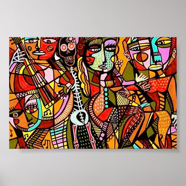 Póster El Día De Los Muertos Ama El Tango (Frente)