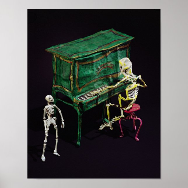 Póster El Día de los Muertos como músicos (Frente)