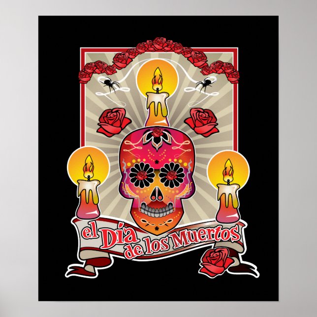 Póster El día de los muertos - Día de los muertos (Frente)
