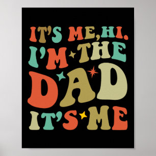 Póster El Día de los Padres de Papá Vintage Soy Yo Hola Y