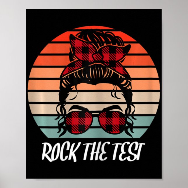 Póster El día de prueba divertida Rock the Test Sunset Te (Frente)