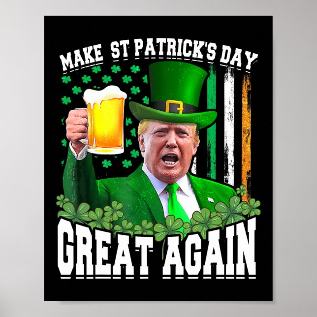 Póster El Día de San Patricio es genial otra vez, Trump (Frente)