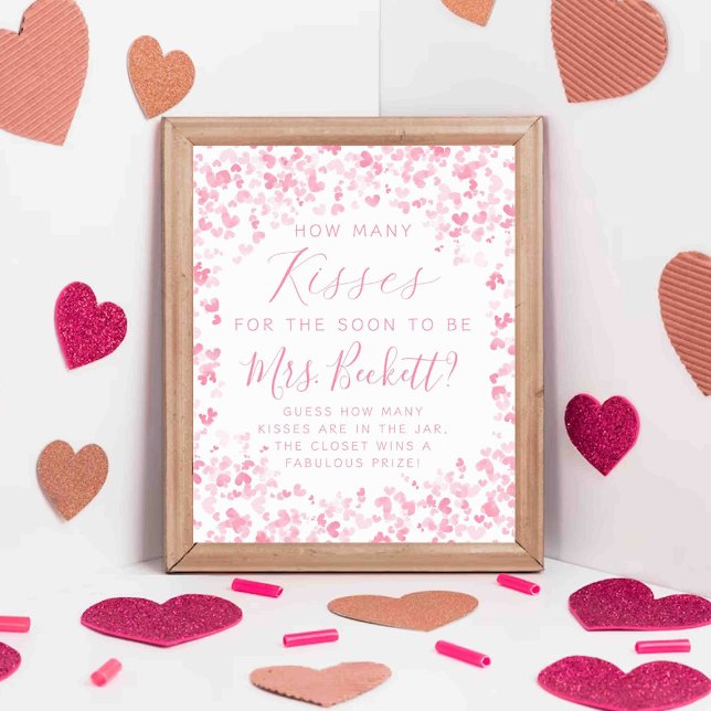 Póster El día de San Valentín Bridal Shower: ¿Cuántos bes (Subido por el creador)