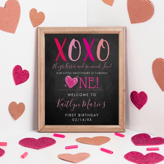 Póster El día de San Valentín de abrazos y besos (XOXO) (Subido por el creador)