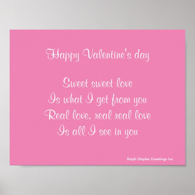 Póster El día de San Valentín de amor real (Frente)