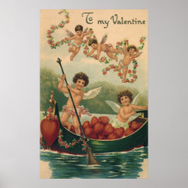 Póster El día de San Valentín de época, cantantes victori