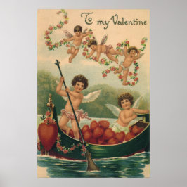 Póster El día de San Valentín de época, cantantes victori