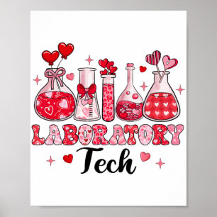 Póster El día de San Valentín de Leopard Hearts de Tech T
