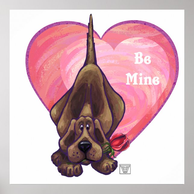 Póster El día de San Valentín de perro de Hound (Frente)