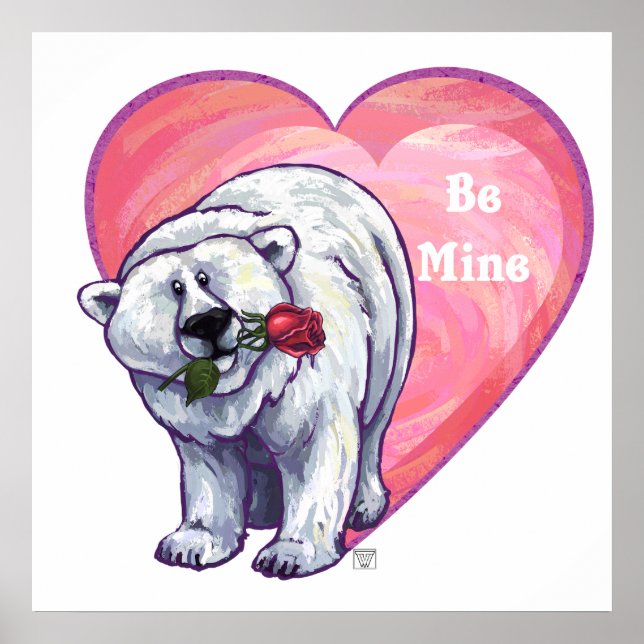 Póster El día de San Valentín del oso polar (Frente)