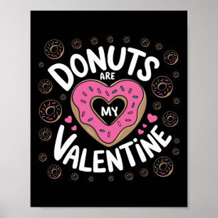 Póster El día de San Valentín Donut Tee Heart Sweet Donut