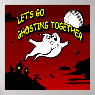 Póster El día de San Valentín Halloween se reúne
