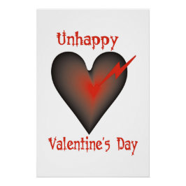Póster el día de San Valentín infeliz
