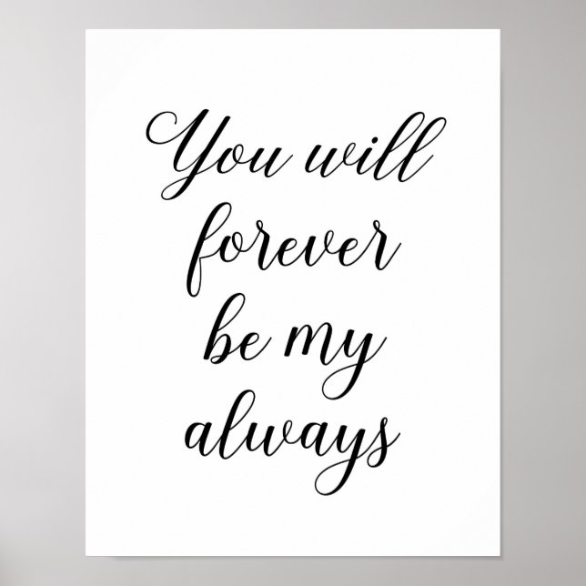 Póster El día de San Valentín poster Amor imprimir Siempr (Frente)