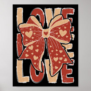 Póster El día de San Valentín retro Love Heart Coquette B