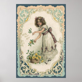 Póster El día de San Valentín victoriano de época, Chica