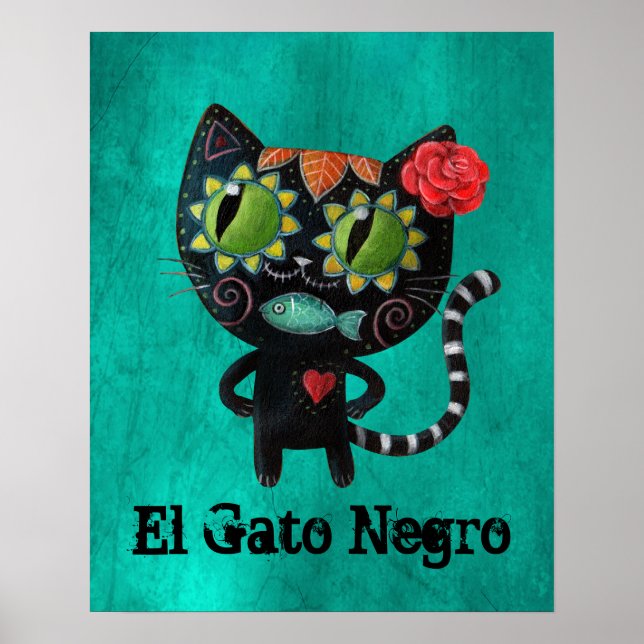 Póster El día del gato negro muerto (Frente)