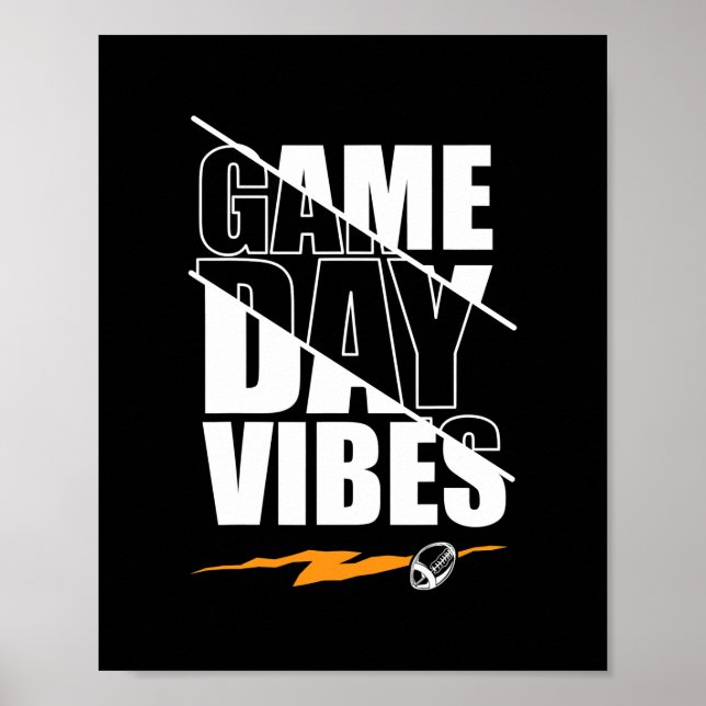 Póster El Día del Juego de Fútbol Vibes Divertidas Hombre (Frente)