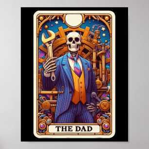 Póster El Día del Padre Papá Baba con la Tarjeta Tarot