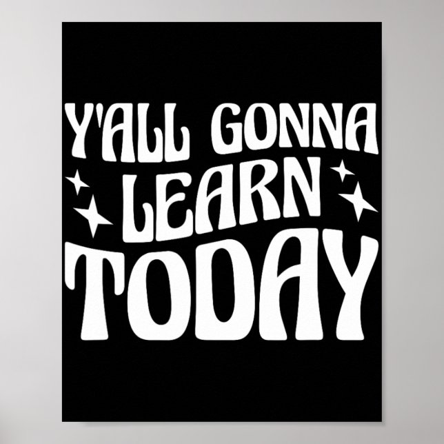 Póster El día del profesor aprenderá hoy 1 (Frente)