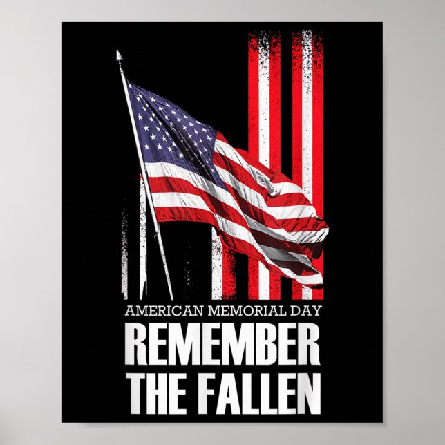 Póster El Día Estadounidense Conmemorativo Recuerda La Ba (Frente)