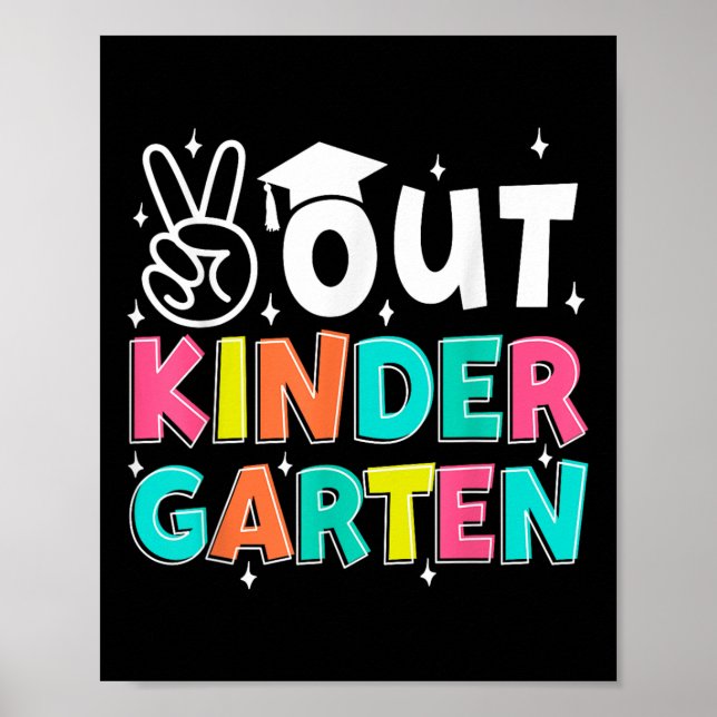 Póster El Día Pasado De La Escuela Infantil De Peace Out  (Frente)