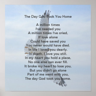 Póster El día que Dios te llevó a casa