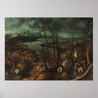 Póster El día sombrío de Pieter Bruegel, el anciano