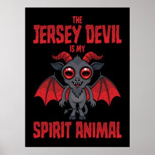 Póster El Diablo de Jersey es mi animal espiritual